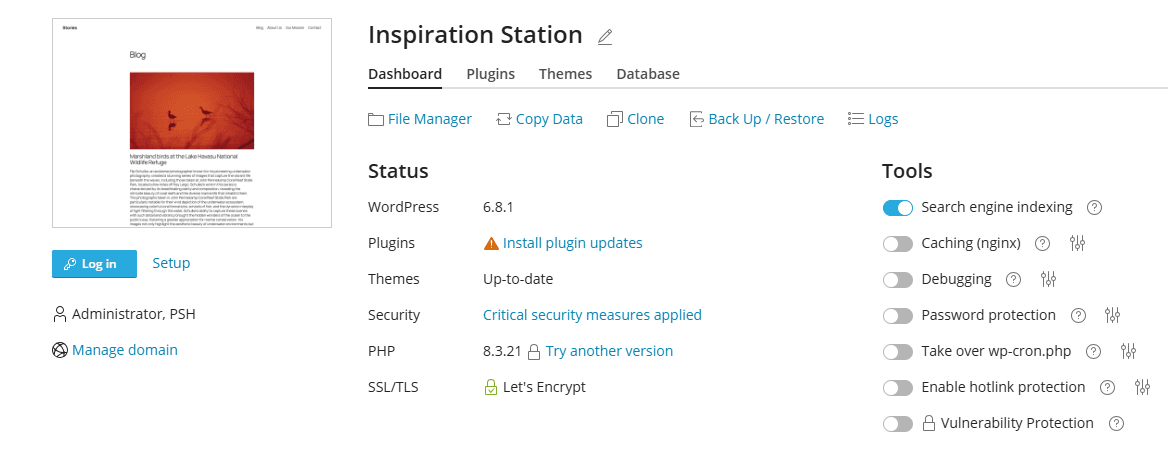 How to Backup Your WordPress Site on a Plesk Server